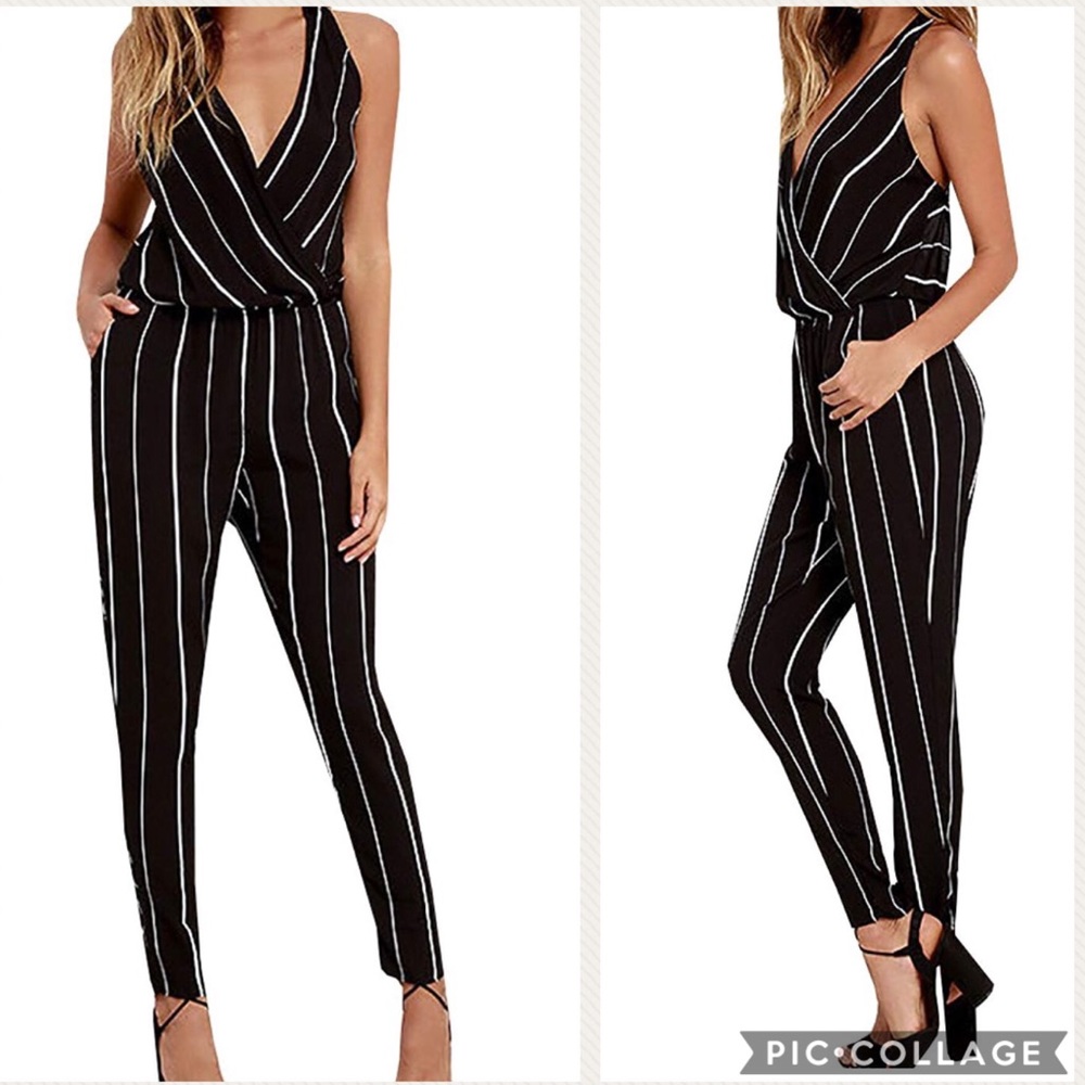 Striped jumpsuit